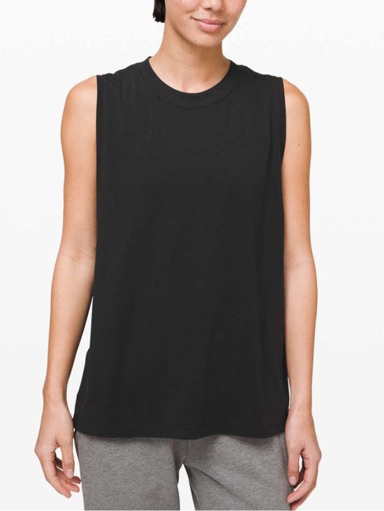lululemon athletica Tops - Lululemon Black Oversized Boyfriend Tank